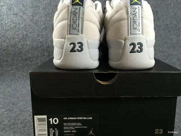 Rep MAX 12 Air 308317-002 Grey Suede Low Jordan 0329
